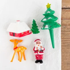 4 accessoires de bûche de Noël