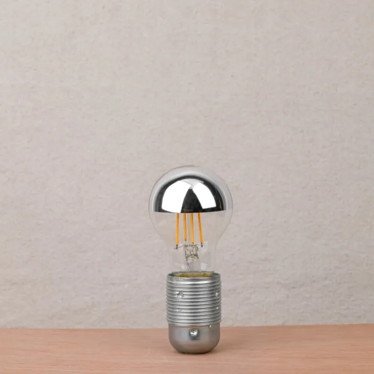 Ampoule LED calotte argentée E27
