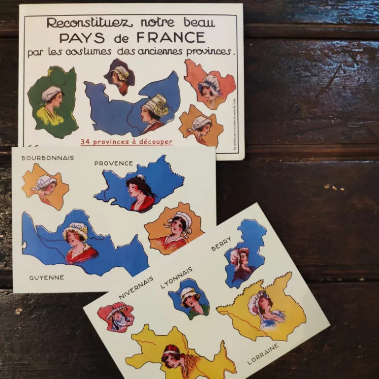 34 anciennes provinces à découper