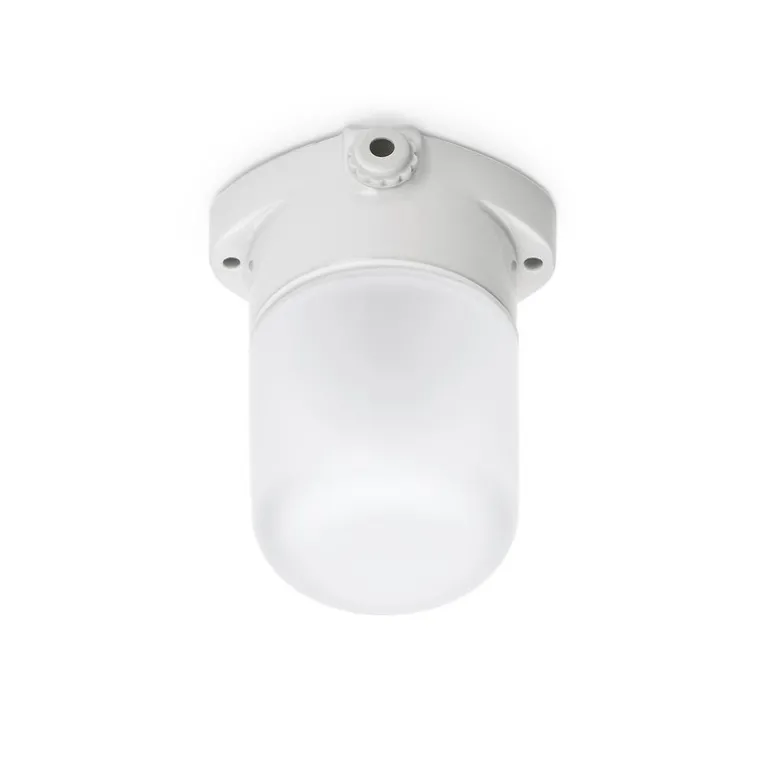 Applique de plafond en porcelaine blanche 60W verre mat