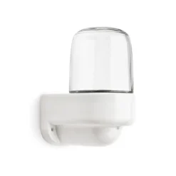 Applique murale coudée porcelaine/verre 60W