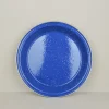 Assiette de camping émail bleu