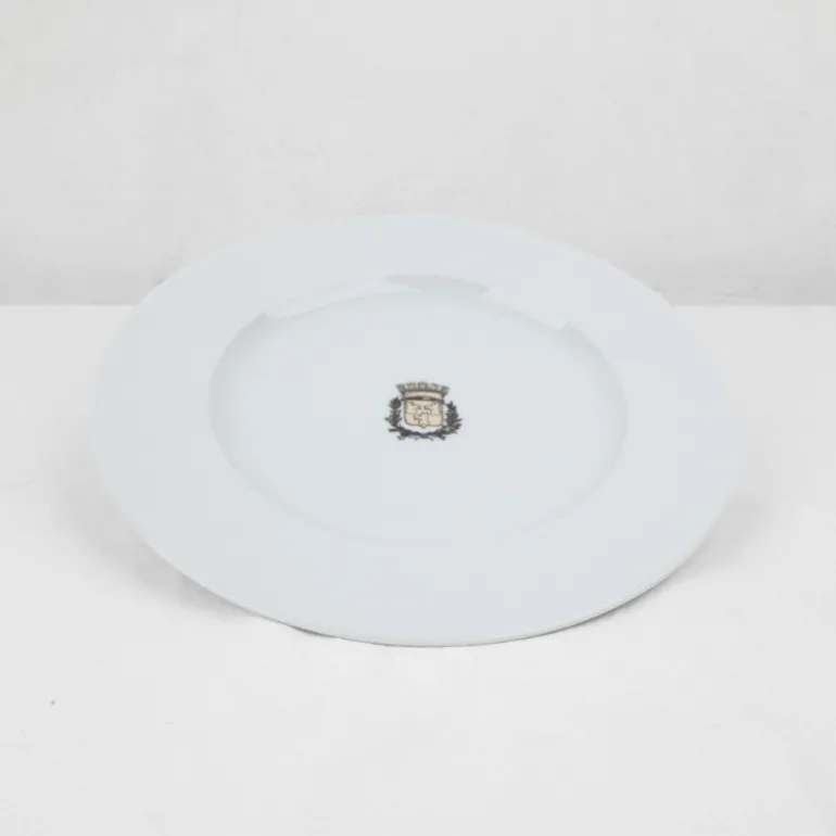 Assiette en porcelaine blanche Maison Empereur Ø27 cm