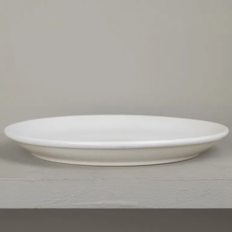 Assiette plate en grès naturel