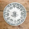6 assiettes plates dépareillées vertes - Gien