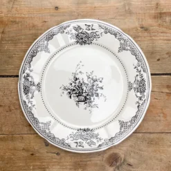 6 assiettes plates dépareillées vertes - Gien