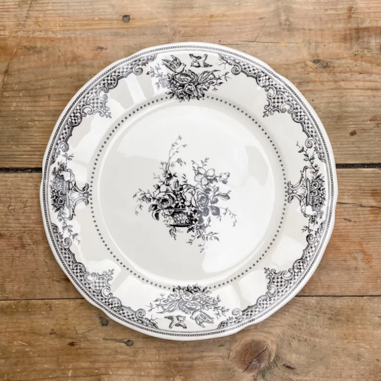 6 assiettes plates dépareillées vertes - Gien