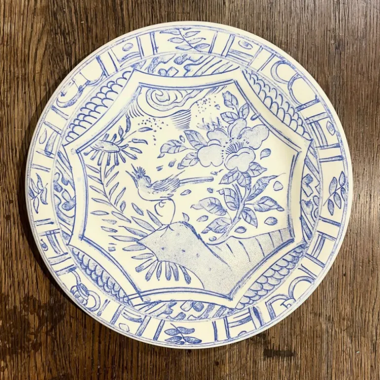 4 assiettes plates Oiseau Bleu - Gien