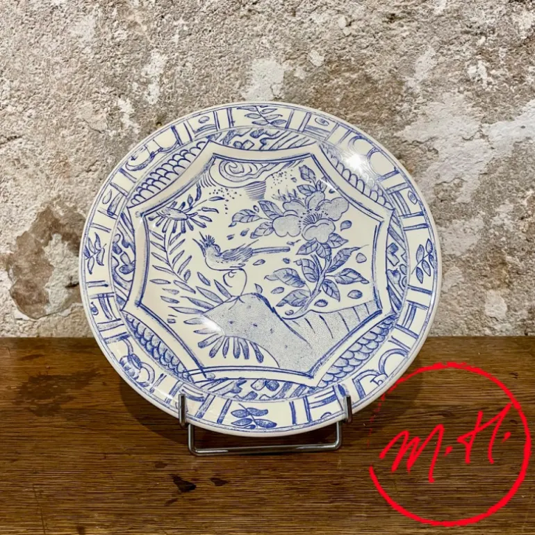 4 assiettes plates Oiseau Bleu - Gien