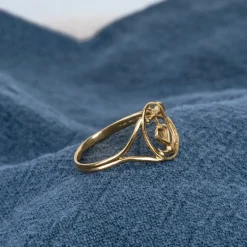 Bague fine Croix de Camargue vermeil