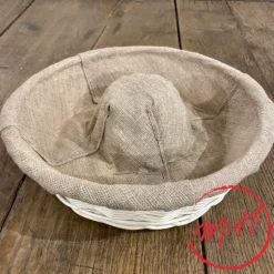 Banneton couronne en osier entoilé