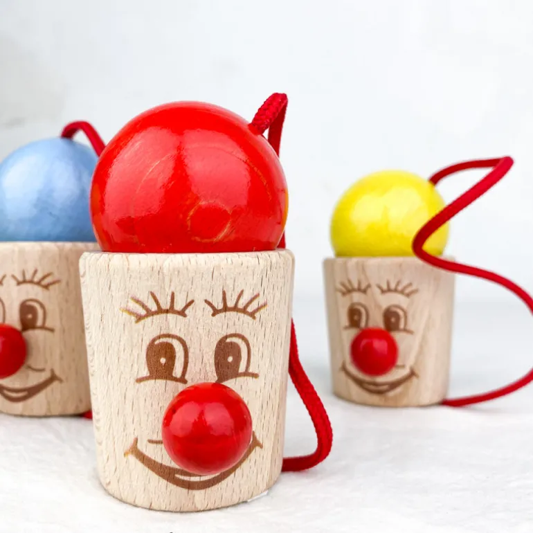 Bilboquet tête en bois