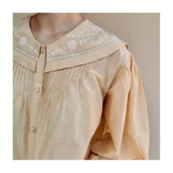 Blouse col marin beige