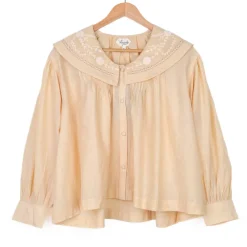 Blouse col marin beige