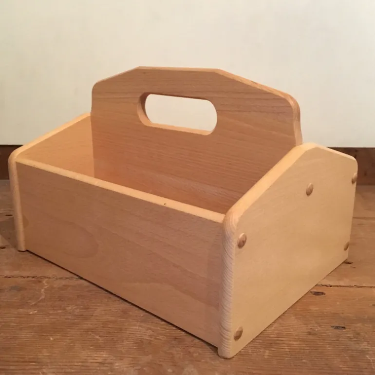 Boite pour l'entretien des chaussures en hêtre huilé