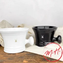 Bol de rasage en porcelaine avec poignée
