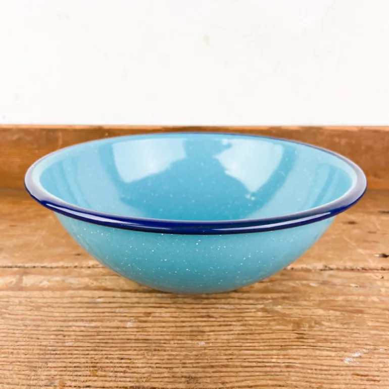 Bol à soupe en émail turquoise