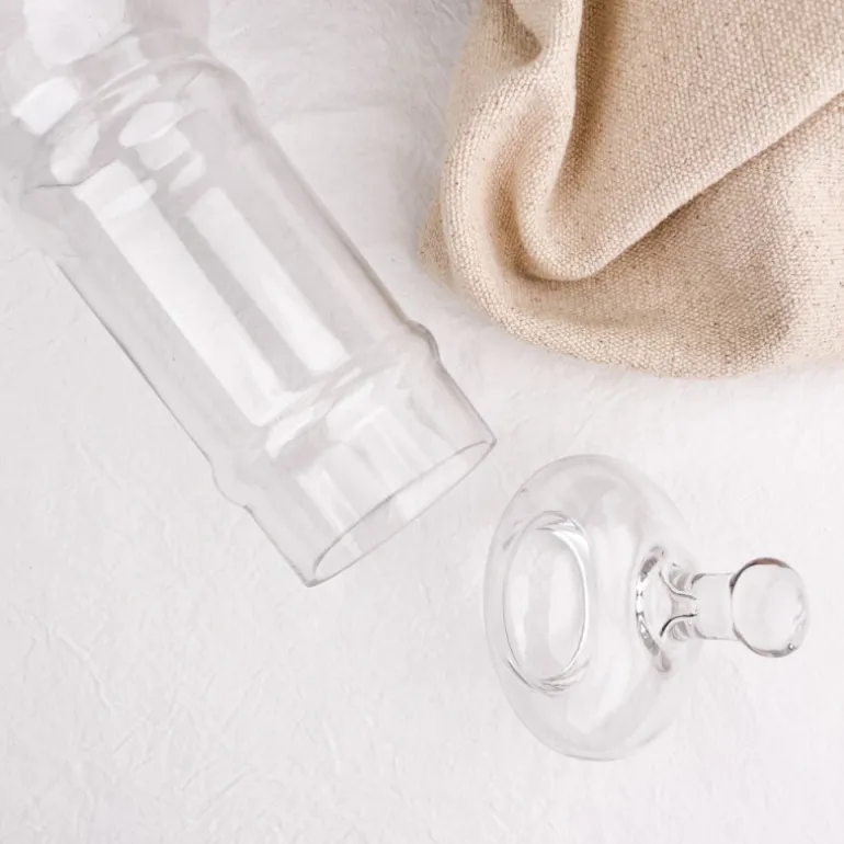 Bonbonnière en verre à pied