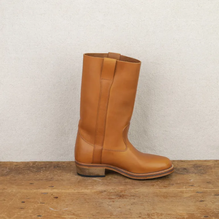 Bottes Camarguaises en cuir naturel