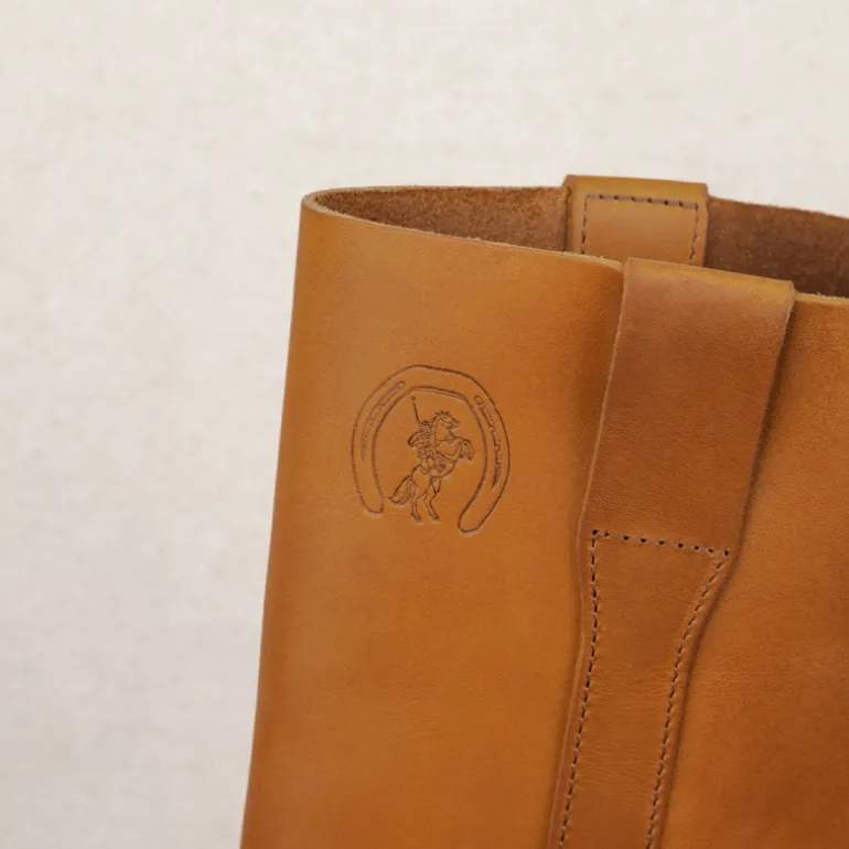 Bottes Camarguaises en cuir naturel