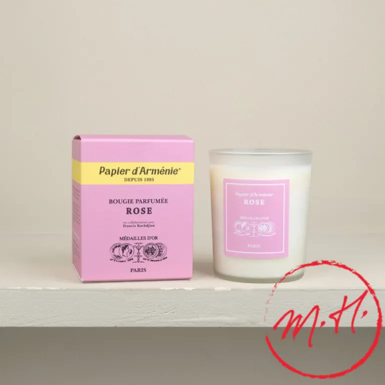 Bougie d'Arménie à la rose