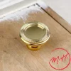 Bouton cuvette molette en laiton poli