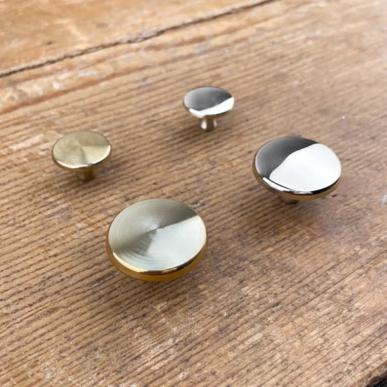 Bouton de cocotte rond en laiton
