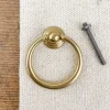 Bouton de meuble anneau en laiton Ø48mm