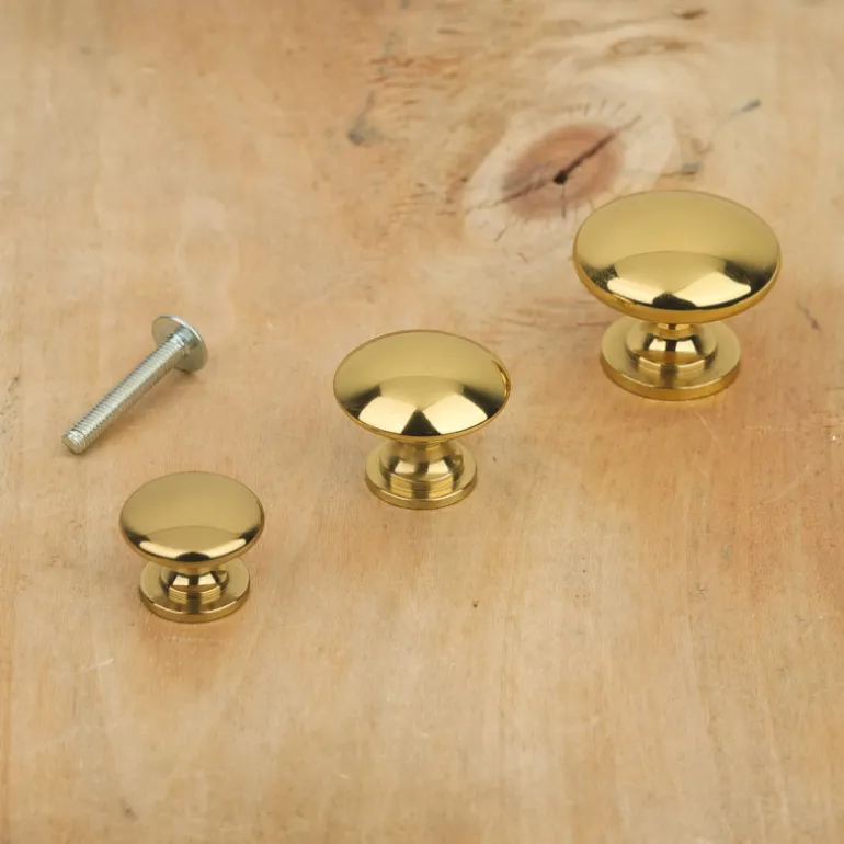 Bouton de meuble olive laiton poli