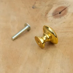 Bouton de meuble olive laiton poli