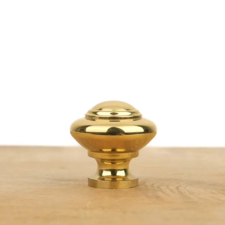 Bouton de meuble tête bombée laiton poli
