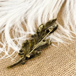 Broche rameau de laurier