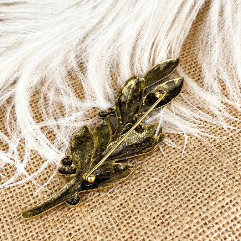 Broche rameau de laurier