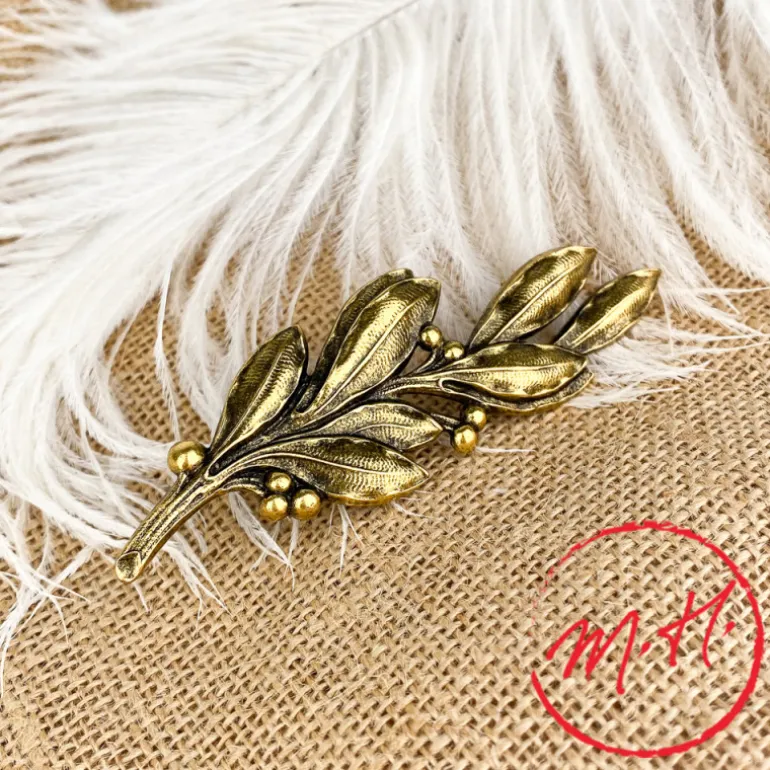 Broche rameau de laurier