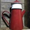 Cafetière filtre émail rouge