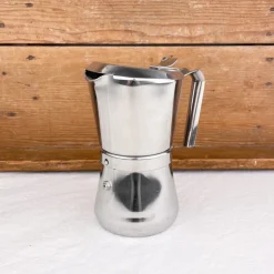 Cafetière italienne avec fermeture par rotation de la poignée