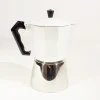 Cafetière italienne blanche en inox et aluminium