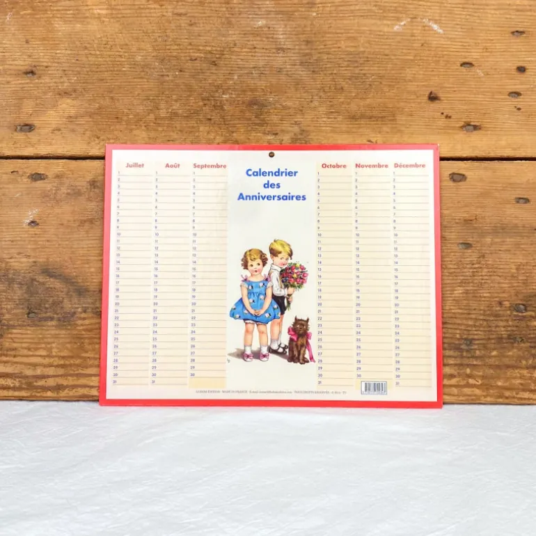 Calendrier des anniversaires