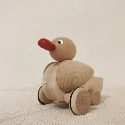 Canard en bois à tirer