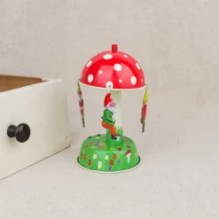 Carrousel mécanique champignon et gnomes