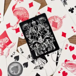 Cartes Alice au pays des Merveilles monochromes