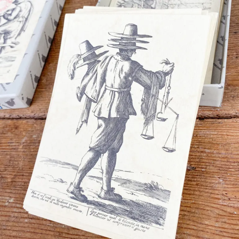 Cartes des métiers de rue d'autrefois
