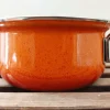 Casserole émaillée orange Ø16