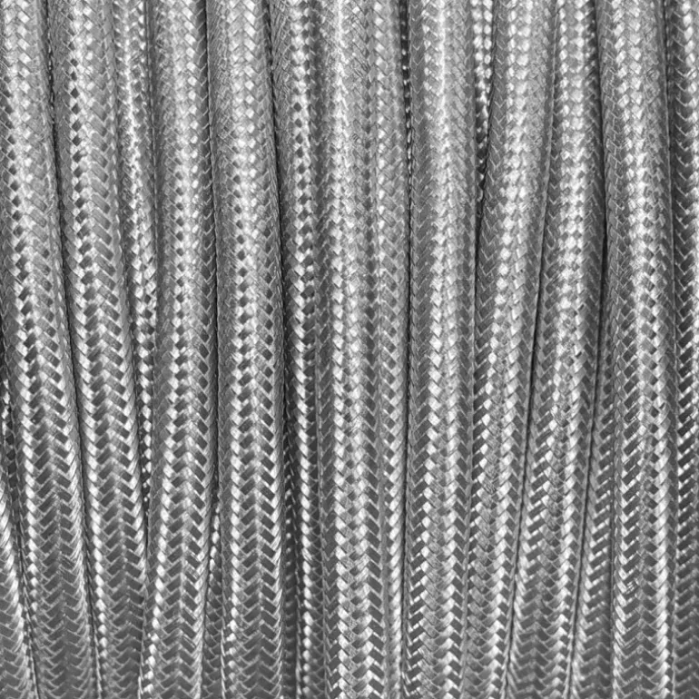 Câble luminaire rond Argenté en métal