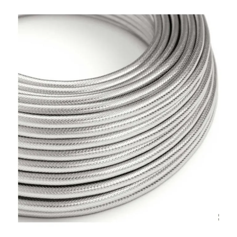 Câble luminaire rond Argenté en métal