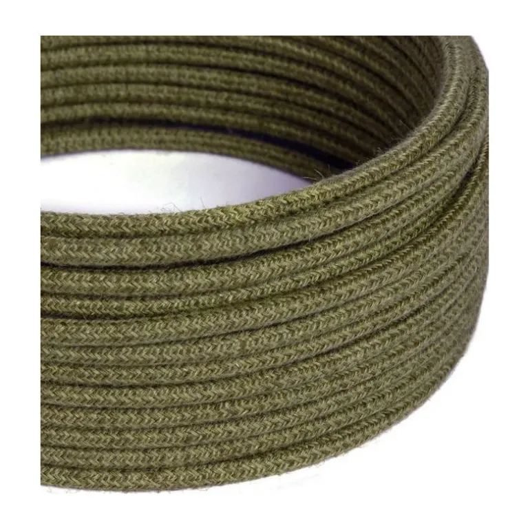 Câble luminaire rond marron jute