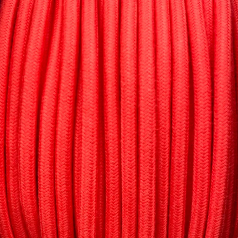 Câble luminaire rond rouge