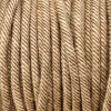 Câble luminaire rond tabac et jute