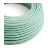 Câble luminaire rond vert d'eau