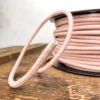 Câble luminaire rond vieux rose et beige